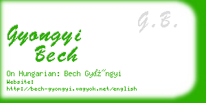 gyongyi bech business card